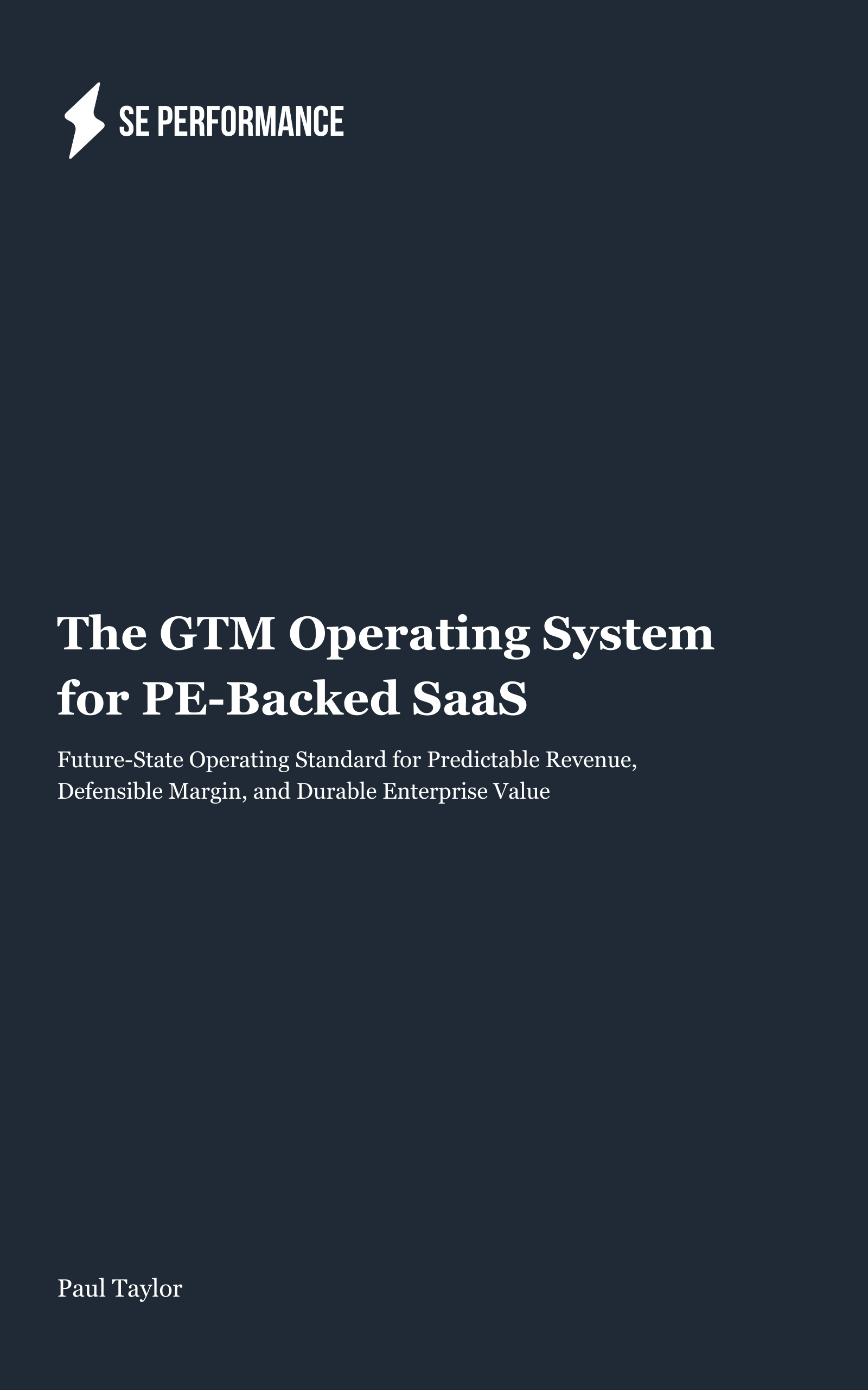 The GTM Operating System for PE-Backed SaaS book cover
